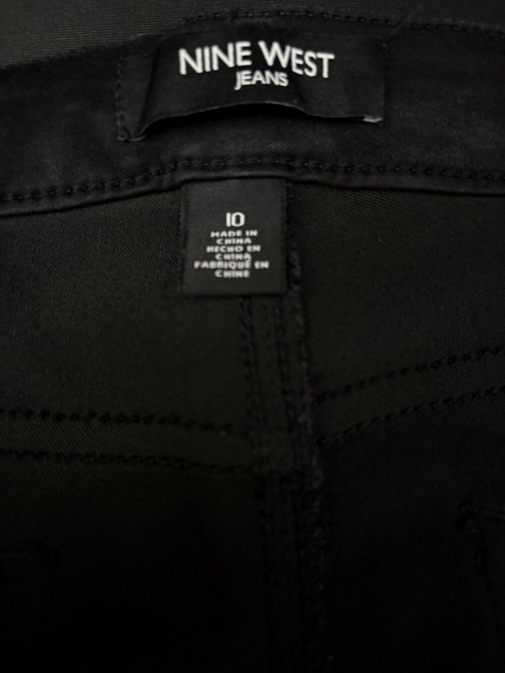 Nine West Black Stretchy Skinny Slimmed Crop Mid Rise Coin Pocket Pants Jeans 10 - Picture 12 of 15